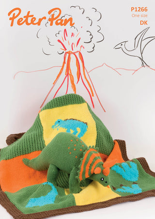 PP1266 Children's Dinosaur and Blanket DK