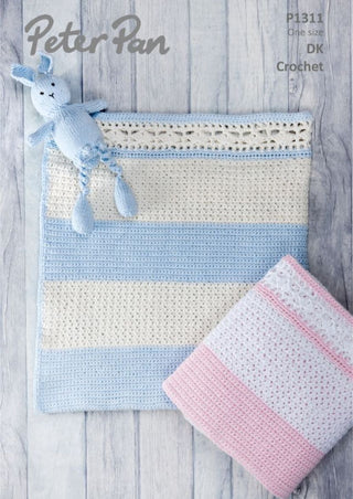 PP1311 Crochet Blanket in Peter Pan Baby Cotton DK