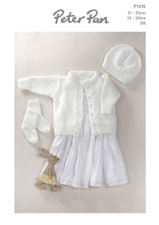 PP1315 Cardigan, Hat and Socks in Peter Pan DK