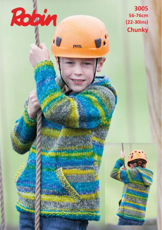 R3005 Children's Hooded Top in Robin Phoenix Chunky