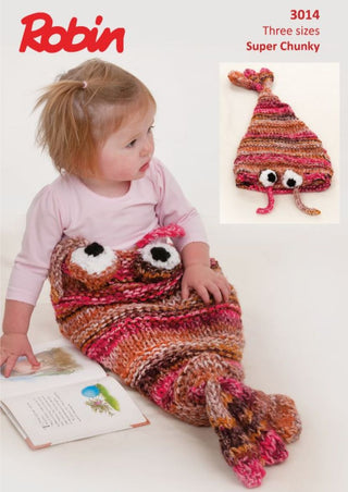 R3014 Shrimp Sleeping Bag in Robin Paintbox Splash Super Chunky