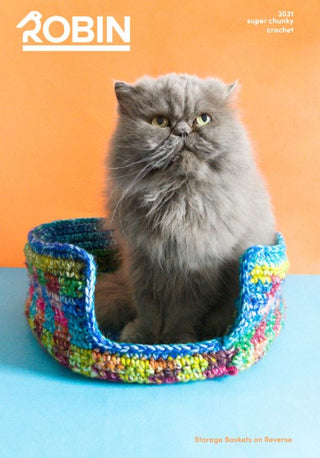 R3031 Storage Baskets & Pet Basket in Robin Paintbox Splash Super Chunky