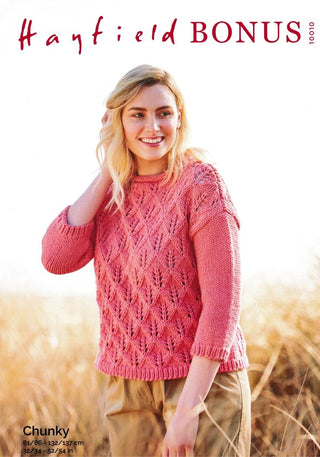 S10010 Ladies Lace Sweater in Sirdar Chunky