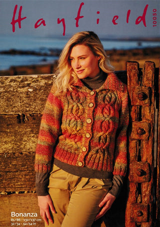 S10050 Ladies Collared Jacket in Hayfield Bonanza