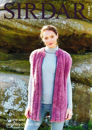 S10061 Ladies Gilet in Sirdar Alpine Chunky and Country Classic DK
