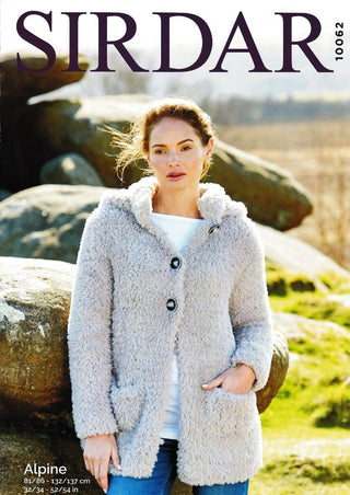 S10062 Ladies Hooded Jacket in Sirdar Alpine Chunky
