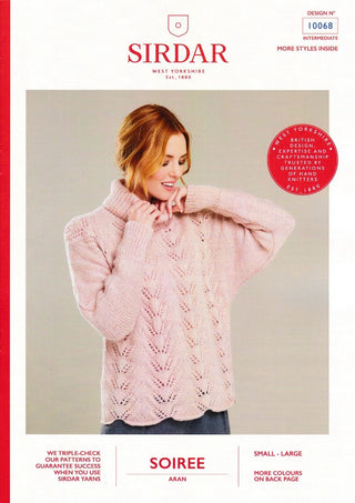 S10068 Ladies Batwing Boxy Sweater in Sirdar Soiree