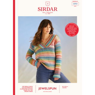 S10701 High Tide Sweater in Sirdar Jewelspun with Wool Chunky