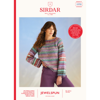 S10702 Whirlpool Sweater in Sirdar Jewelspun with Wool Chunky