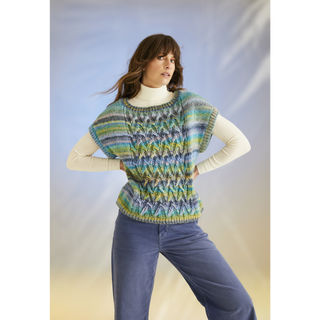 S10703 Coral Reef Vest in Sirdar Jewelspun with Wool Chunky
