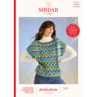 S10703 Coral Reef Vest in Sirdar Jewelspun with Wool Chunky