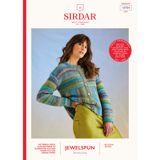 S10704 Rip Tide Cardi in Sirdar Jewelspun with Wool Chunky