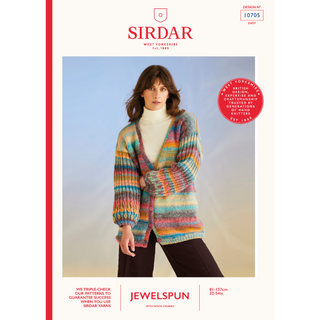 S10705 Coral Sleave Cardigan in Sirdar Jewelspun with Wool Chunky