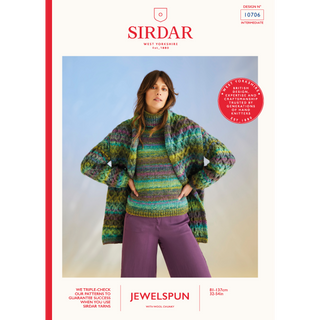 S10706 Kelp Sweater & Scarf in Sirdar Jewelspun with Wool Chunky