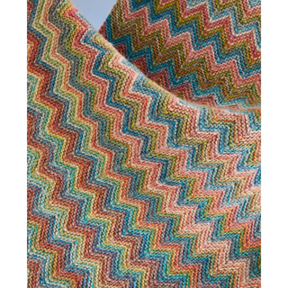 S10707 Ripples Blanket & Cushion in Sirdar Jewelspun with Wool Chunky