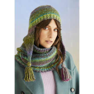 S10709 Anemone Hat & Snood in Sirdar Jewelspun with Wool Chunky