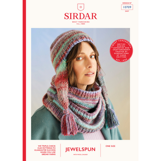 S10709 Anemone Hat & Snood in Sirdar Jewelspun with Wool Chunky