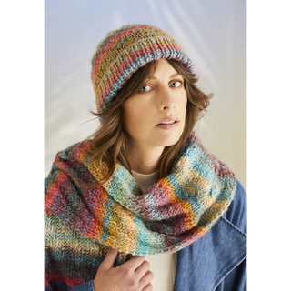 S10710 Sea Breeze Hat & Scarf in Sirdar Jewelspun with Wool Chunky