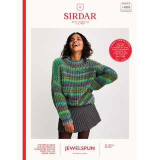 S10800 Semi-Precious Sweater in Sirdar Jewelspun with Wool Chunky