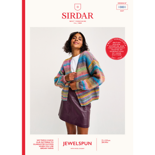 S10801 Healing Crystal Cardigan in Sirdar Jewelspun with Wool Chunky