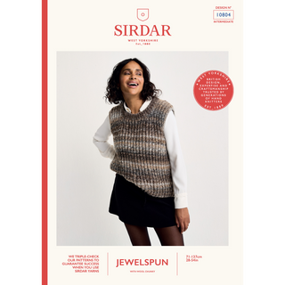 S10804 Beneath the Surface Vest in Sirdar Jewelspun with Wool Chunky