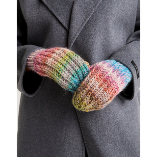 S10808 Marbled Hat & Mittens in Sirdar Jewelspun with Wool Chunky
