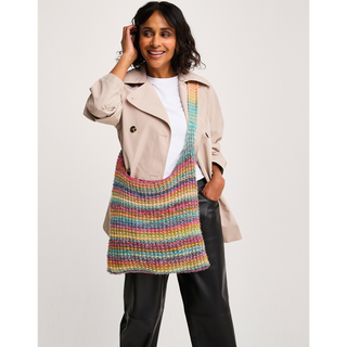S10809 Rippled Mineral Bag in Sirdar Jewelspun with Wool Chunky