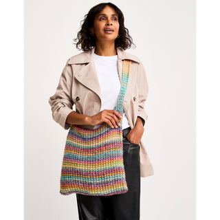 S10809 Rippled Mineral Bag in Sirdar Jewelspun with Wool Chunky