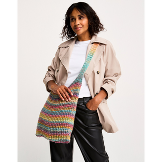 S10809 Rippled Mineral Bag in Sirdar Jewelspun with Wool Chunky