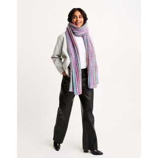 S10811 Rich Seam Crochet Scarf in Sirdar Jewelspun with Wool Chunky