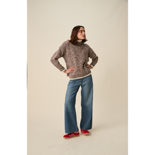 S10948 Mingle High Neck Sweater Knitting Pattern in Hayfield Bonus Marl Chunky