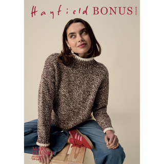 S10948 Mingle High Neck Sweater Knitting Pattern in Hayfield Bonus Marl Chunky