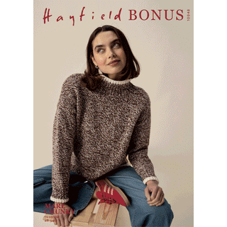 S10948 Mingle High Neck Sweater Knitting Pattern in Hayfield Bonus Marl Chunky