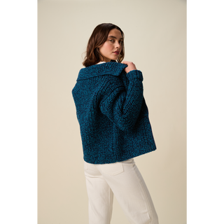 S10949 Embrace Collar Cardigan Knitting Pattern in Hayfield Bonus Marl Chunky