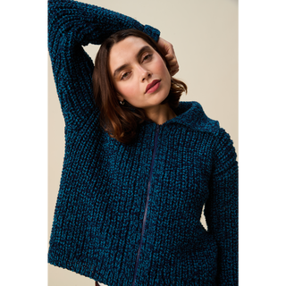 S10949 Embrace Collar Cardigan Knitting Pattern in Hayfield Bonus Marl Chunky