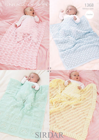 S1368 Babies Shawls & Blankets in Snuggly 4 Ply