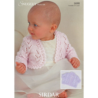 S1690 Bolero for Little Ones in Sirdar Snuggly DK