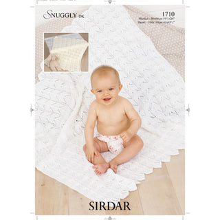 S1710 Blanket and Shawl for Little Ones in Sirdar Snuggly DK
