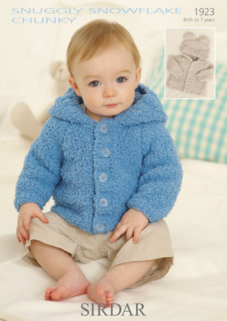 S1923 Babies Jackets in Sirdar Snuggly Snowflake Chunky