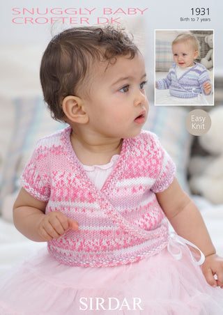 S1931 ballet Cardigan for Little Ones in Sirdar Snuggly Baby Crofter DK