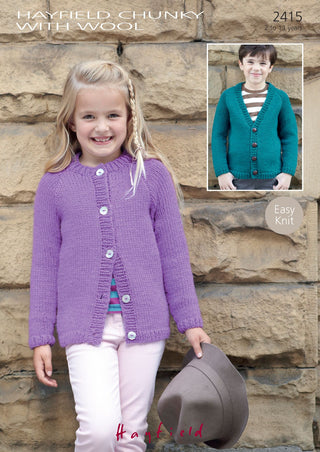 S2415 Cardigans for Children in Hayfield Chunky with Wool