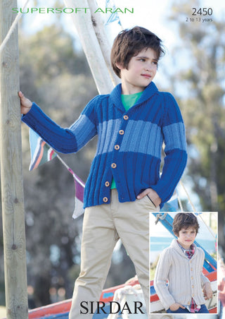 S2450 Jacket for Children in Sirdar Supersoft Aran
