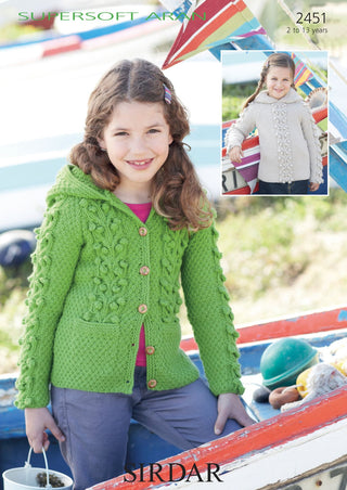 S2451 Jacket for Children in Sirdar Supersoft Aran