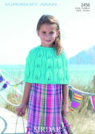 S2456 Cape for Children in Sirdar Supersoft Aran
