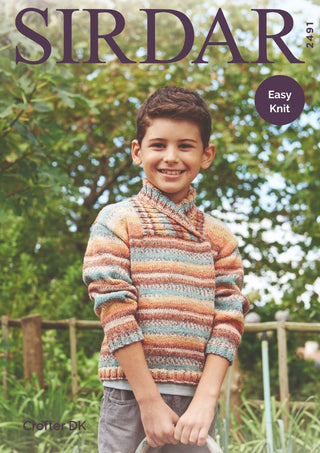 S2491 Boy's Sweater in Sirdar Crofter DK