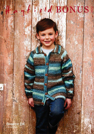 S2512 Children's Collared Jacket in Hayfield Bonus Breeze DK
