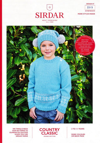 S2515 Boy's Sweater & Matching Hat in Sirdar Country Classic