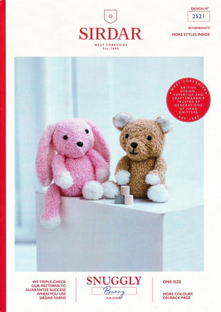 S2521 Cuddly Toy Bear and Bunny in Sirdar Snuggly Bunny