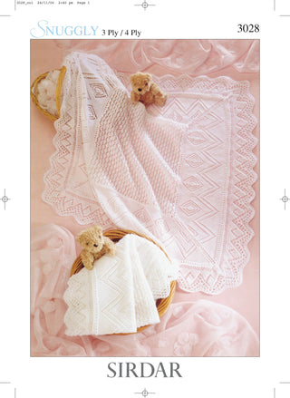 S3028 Shawls for Little Ones in Sirdar Snuggly 3ply and 4ply
