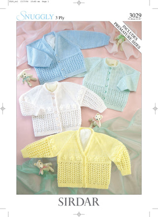 S3029 Cardigans for Little Ones in Sirdar Snuggly 3ply